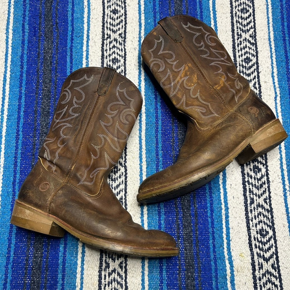 Double H DH1552 Gel ICE Work Western Cowboy Boots Mens 13 2E Brown USA Made